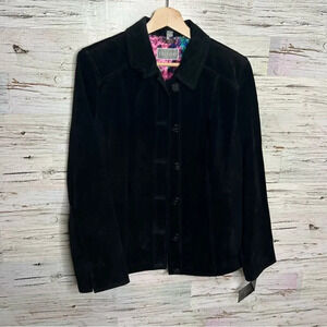 Guillaume black leather jacket NWT size  medium